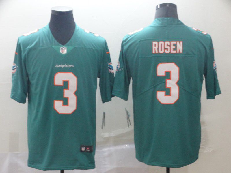 Men Miami Dolphins #3 Rosen Green Vapor Untouchable Playe Nike Limited NFL Jerseys->women nfl jersey->Women Jersey